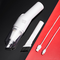 White Wireless Portable Vacuum Cleaner - Handheld Mini Car Vacuum for Wet &amp; Dry Use, Pet Hair Remover, Lightweight Home Cleaner