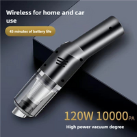Black Wireless Portable Vacuum Cleaner - Handheld Mini Car Vacuum for Wet &amp; Dry Use, Pet Hair Remover, Lightweight Home Cleaner