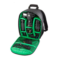 Green Lining Water-Resistant DSLR Camera Backpack with Tripod Holder, Lightweight and Spacious Photography Bag for Outdoor Use(Camera and accessories 