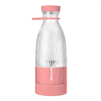 Pink Portable Rechargeable Blender Bottle, 500ml, USB Charging, 1200mAh, with 304 Stainless Steel Blade - For Smoothies and Juices On-The-Go