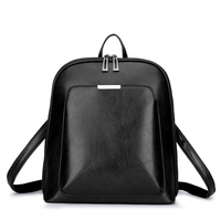 Black Stylish Women&#39;s PU Leather Backpack – Spacious, Anti-Theft, Multi-Pocket Travel Bag for School or Work