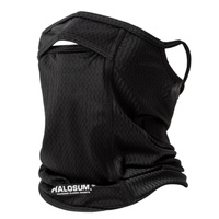 2 Pcs Black UV Protection Breathable Cycling Face Mask with Ear Hooks – Summer Ice Silk Neck Gaiter for Men and Women