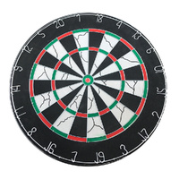 Durable Part  Printing 18&quot; Two Side Dart Board+6 Darts Steel Wire Inlay