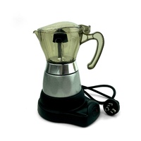 High Pressure Electric Moka Coffee Maker/Cafeteria Espresso 4Cup PC &amp; Aluminum Moka Coffee Pot