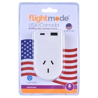Flightmode Outbound AU/NZ to USA/CANADA Travel Adaptor with USB Type C &amp; A