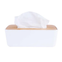 Bamboo Fiber Tissue Box Tissue Dispenser Organizer