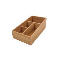 Bamboo Storage Box with 4 Slots