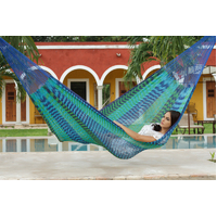 Outdoor undercover cotton Mayan Legacy hammock Family size Caribe