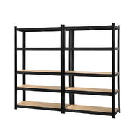 Giantz 2x1.8M Garage Shelving Warehouse Rack Pallet Racking Storage Shelf Black